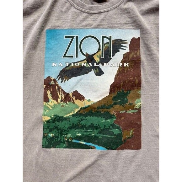 Zion National‎ Park T-Shirt MED Comfort Wash Eagle Mountains Mens Womens - Picture 2 of 10